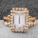 Élégance Suprême – Bague Double Doigt Moissanite en Or 14K/18K/10K