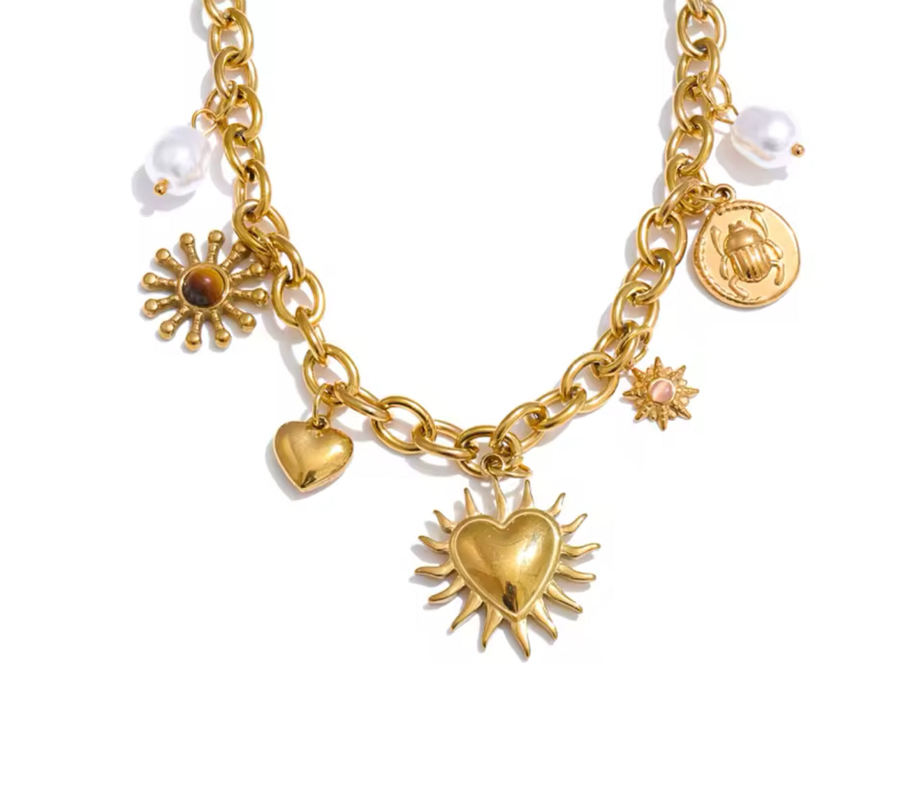 Collier Cœur Solaire