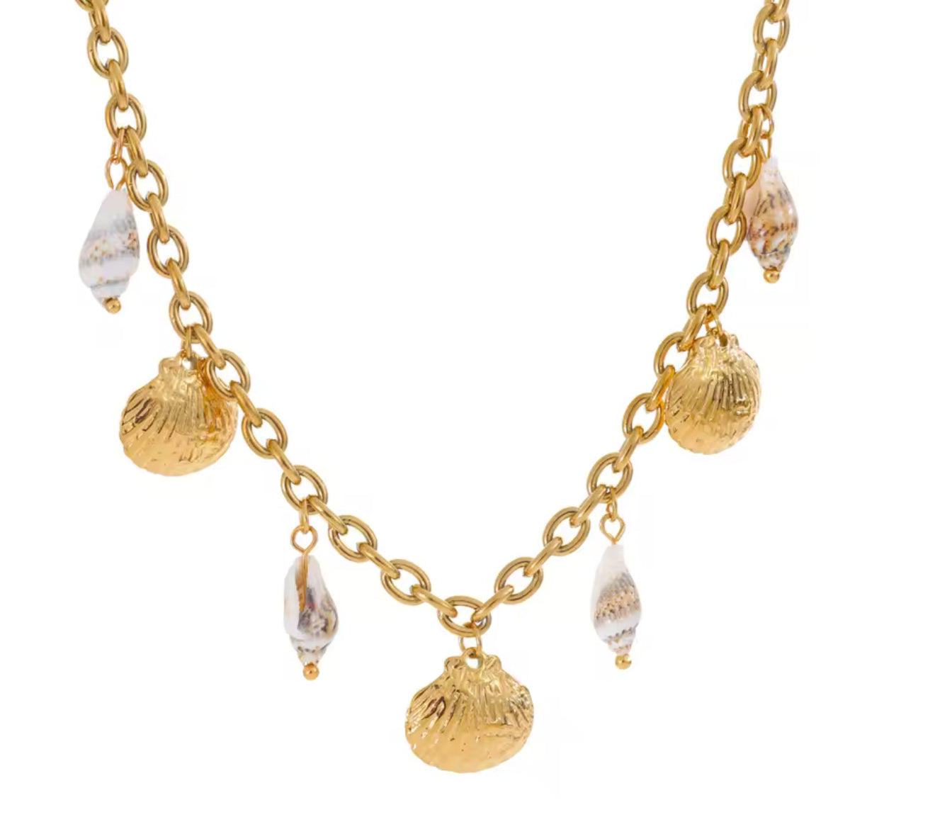 Collier Coquillages Dorés