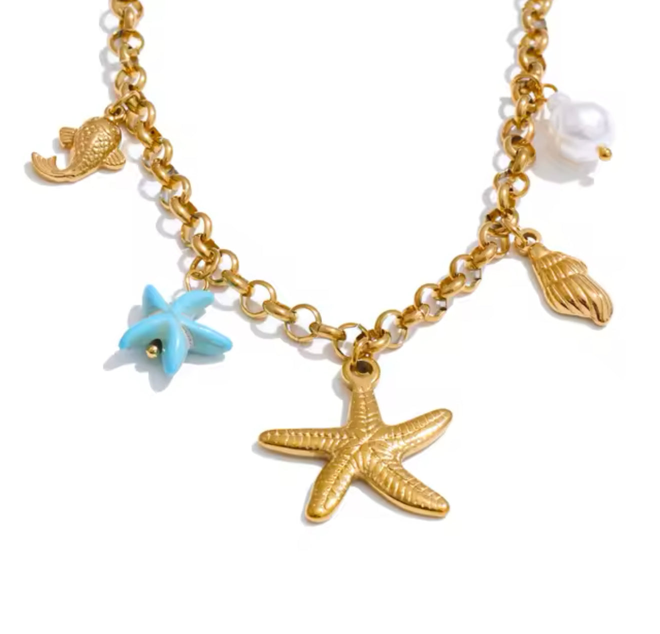 Collier Duo Azur & Or