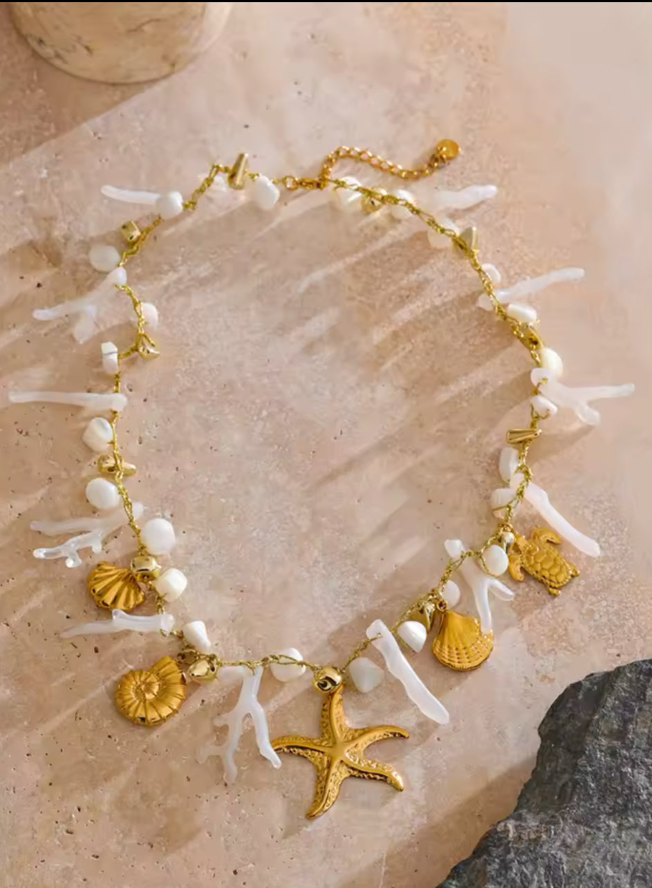 Collier Éclats Marins - Plaqué Or