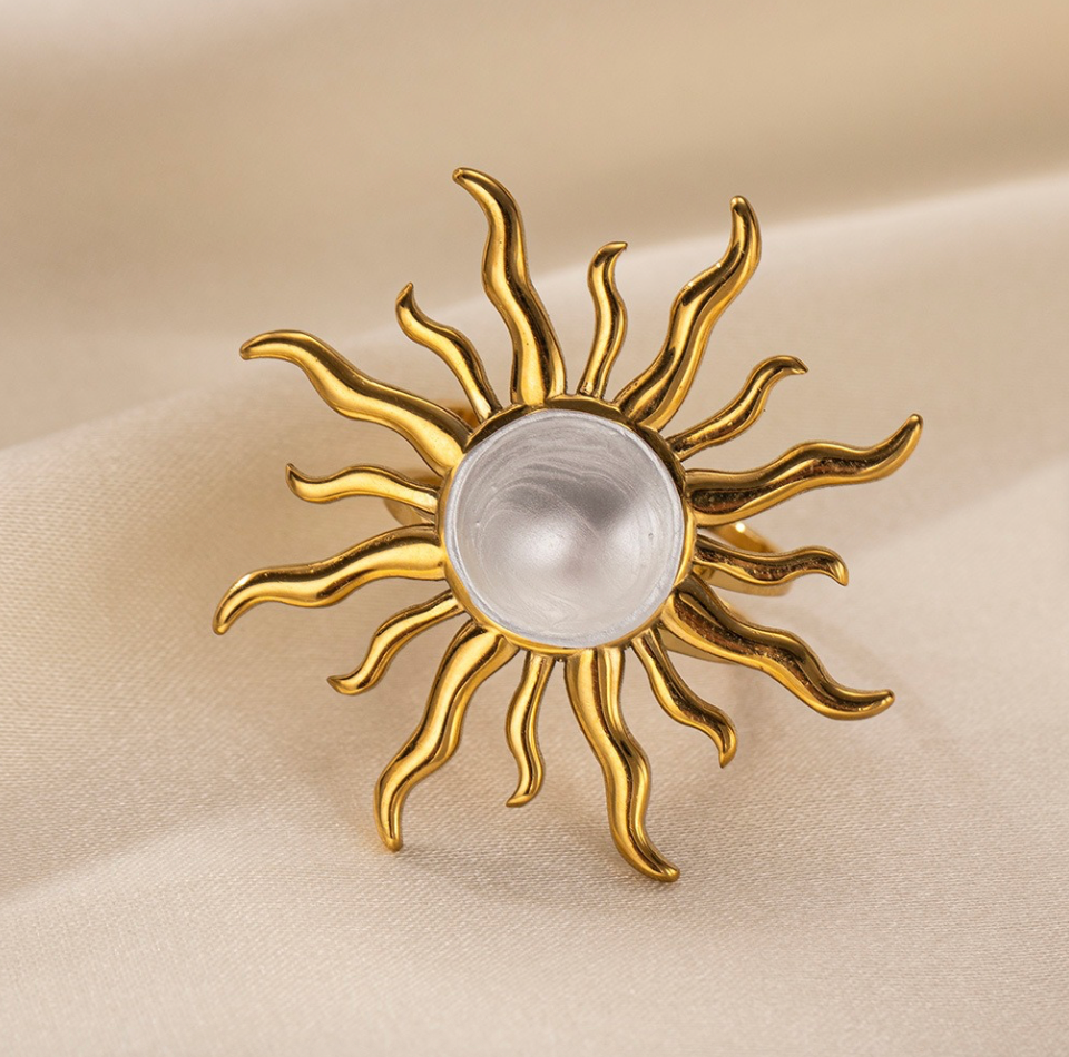 Bague Soleil Doré Ajustable