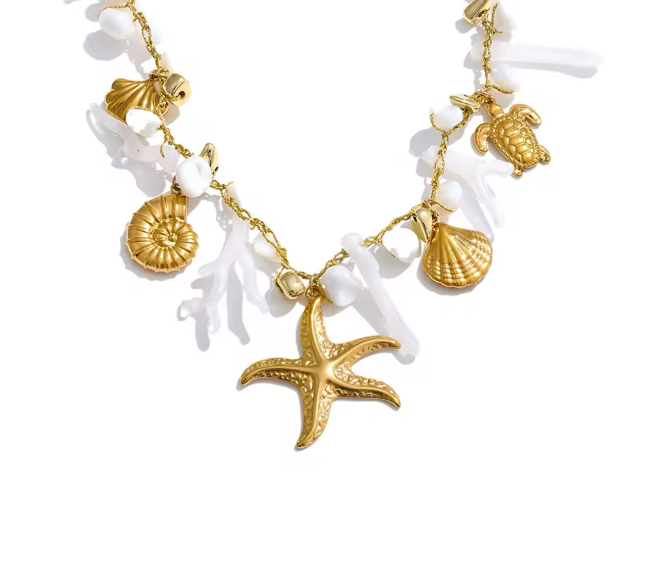 Collier Éclats Marins - Plaqué Or