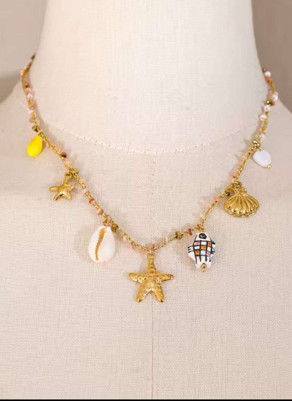 Collier Coquillage & Pastel