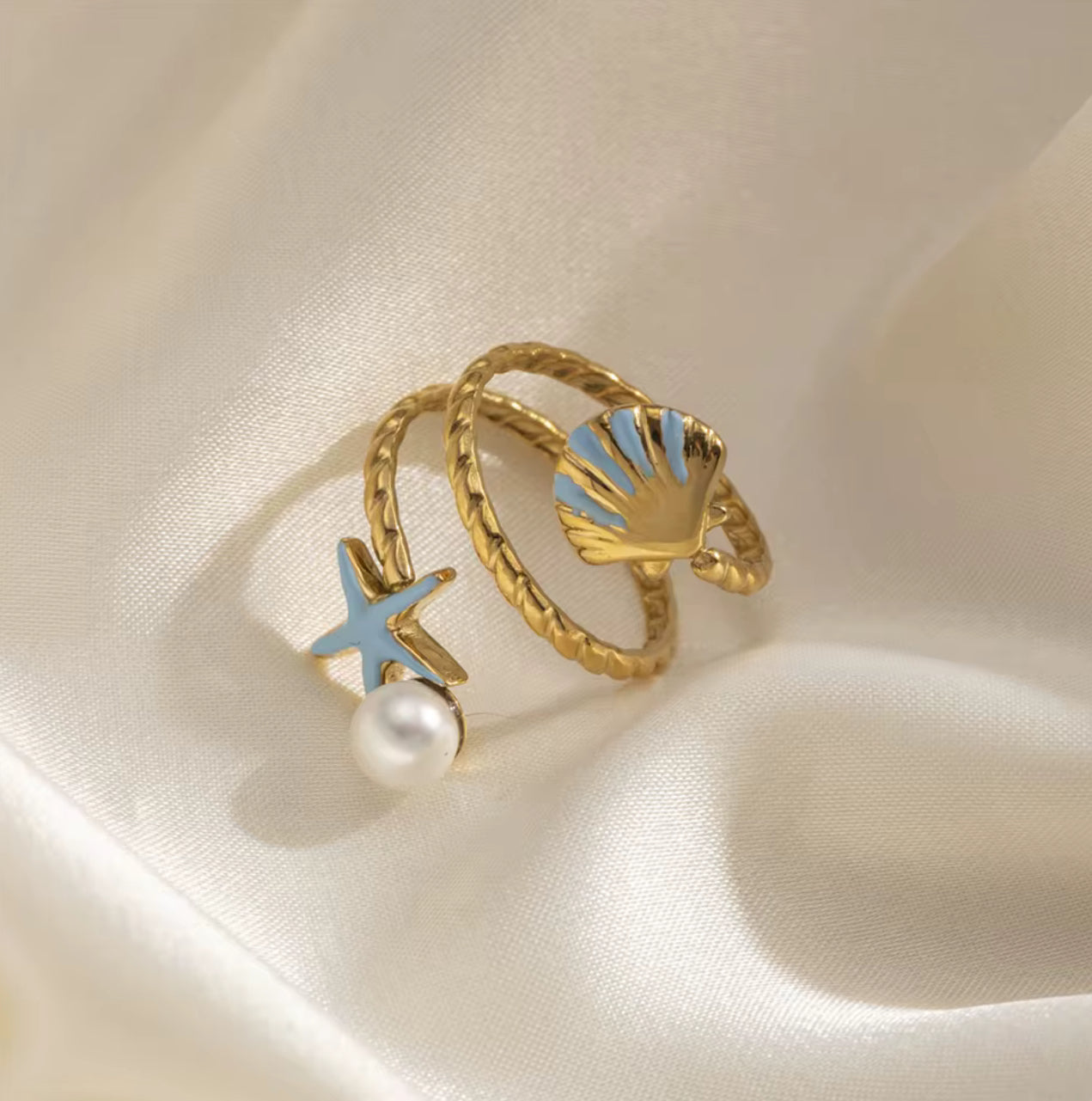 Bague Sirena - Plaqué or
