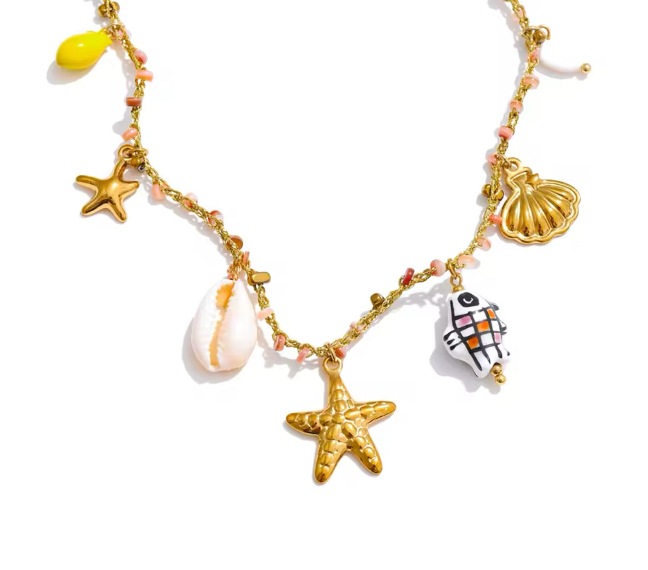 Collier Coquillage & Pastel