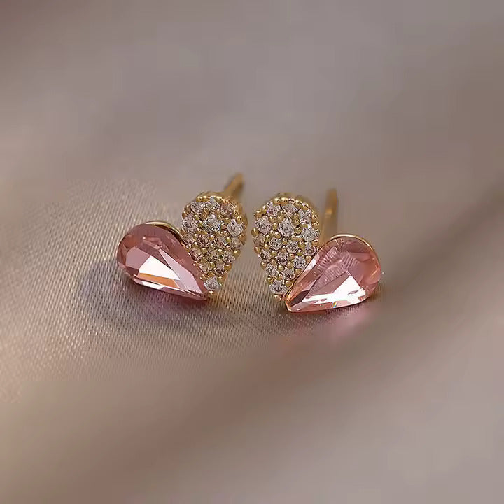 Boucles D'oreille Coeur rose