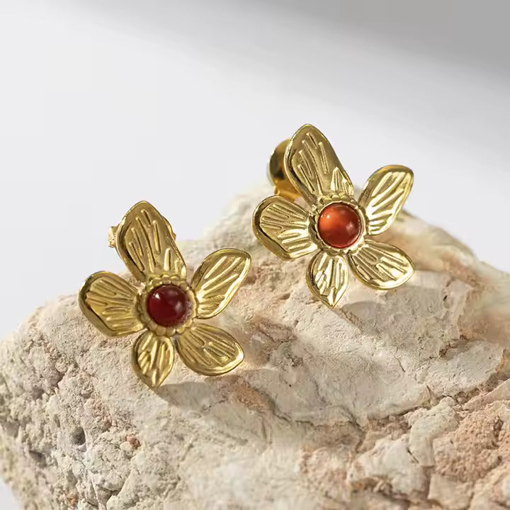 Boucles D'oreille Cœur de Fleur