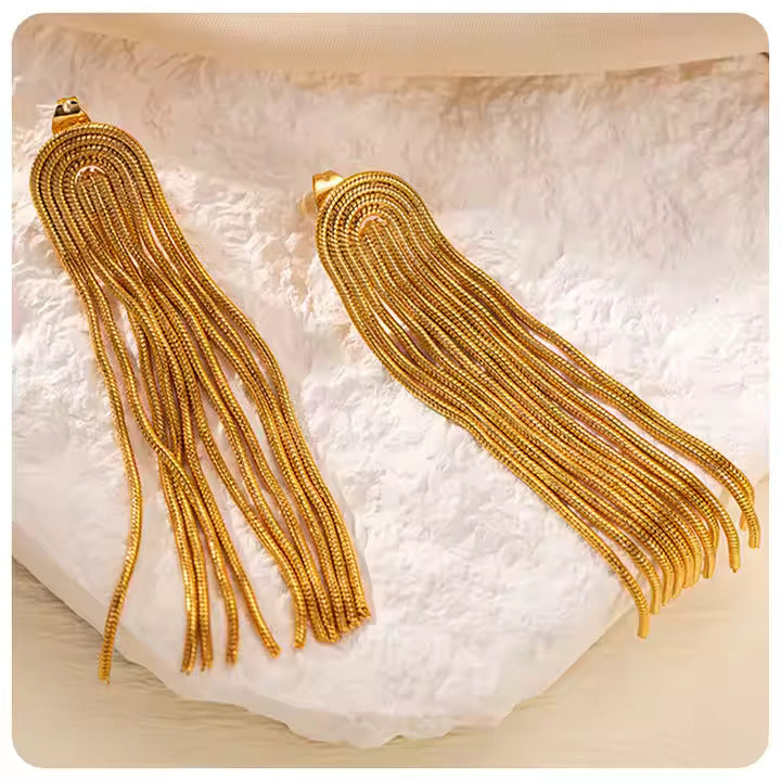 Boucles D'oreille Ligne d’Or