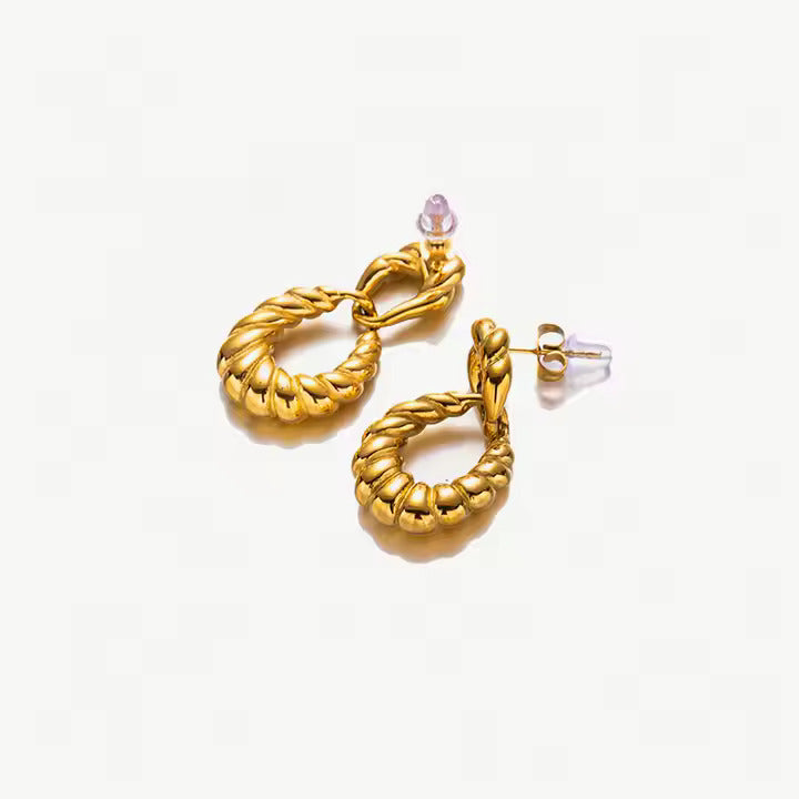 Boucles D'oreille Torsade d'Or