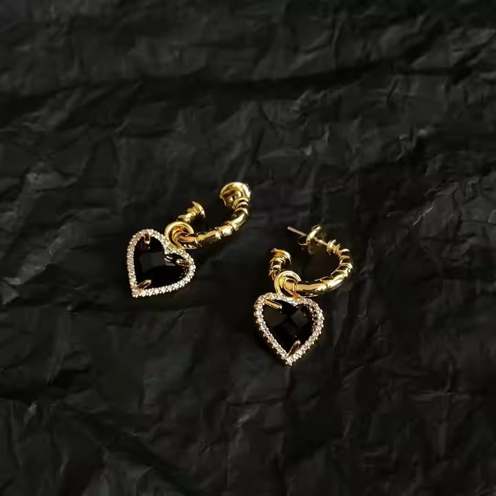 Boucles D'oreille Cœur Obscur