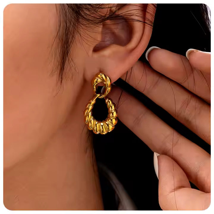 Boucles D'oreille Torsade d'Or