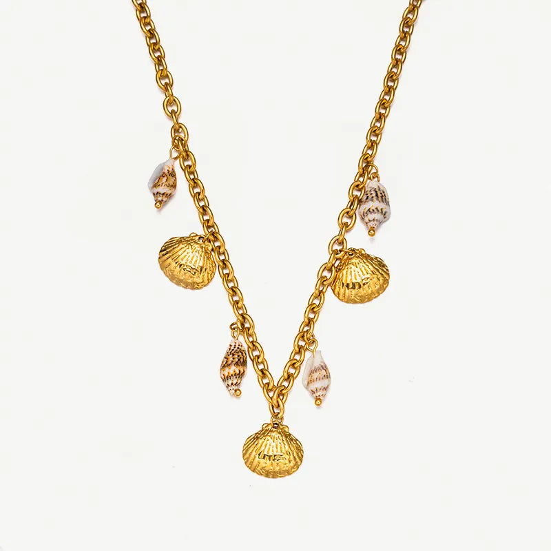 Collier Coquillage Doré