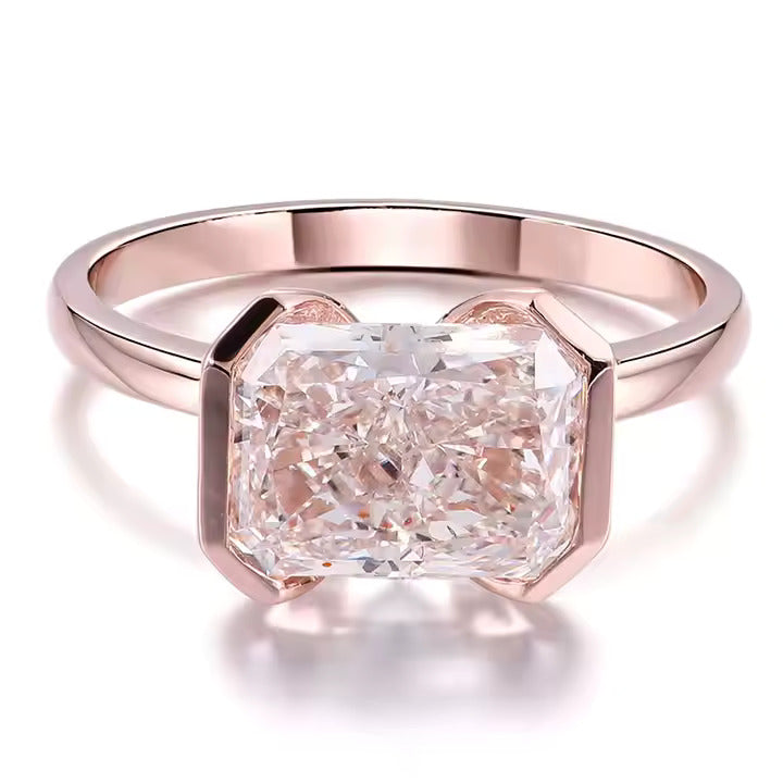 Épure Radieuse — Bague Solitaire Or 14K et Diamant de Laboratoire