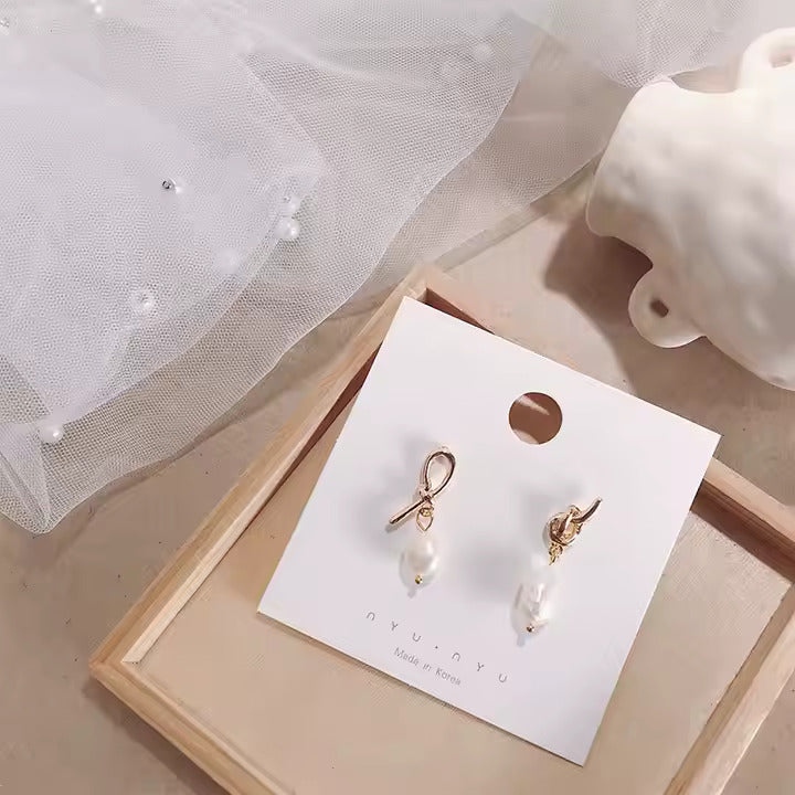 Boucles D'oreille Perle doré