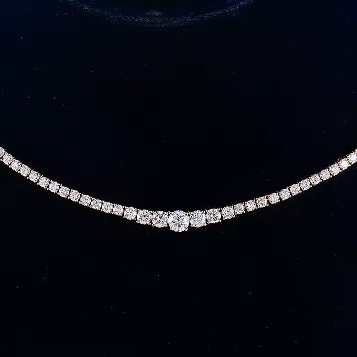 Collier Tennis Élégance Absolue – Or 18K & Diamants de Laboratoire