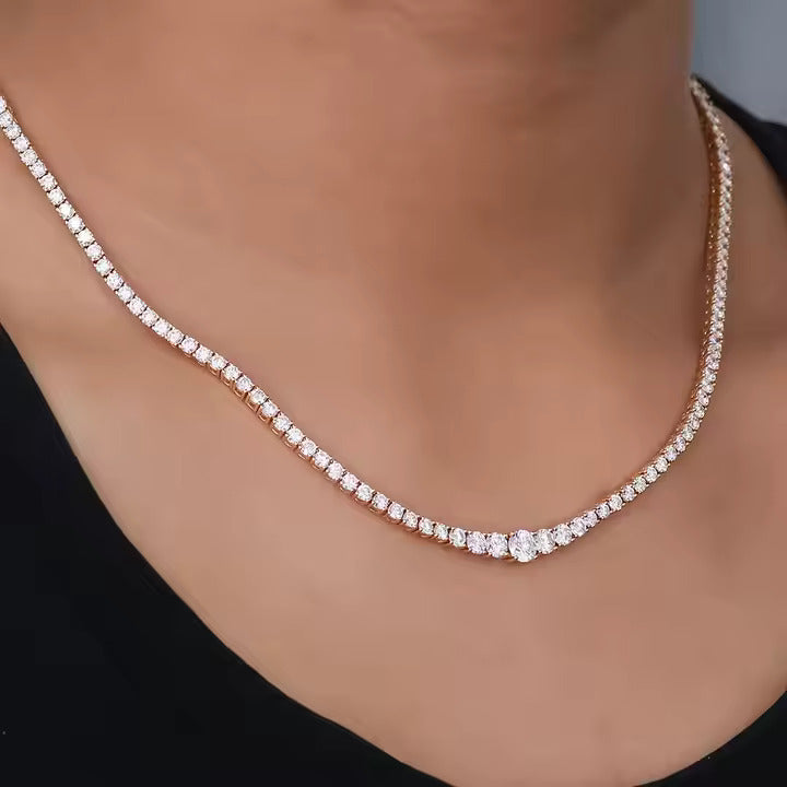 Collier Tennis Élégance Absolue – Or 18K & Diamants de Laboratoire