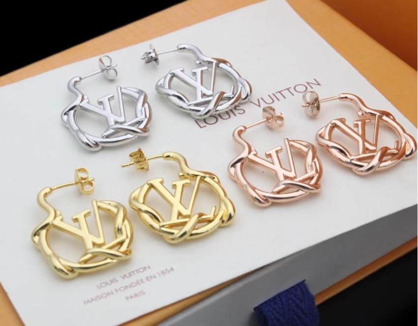 Boucles D'Oreilles LVX  en Acier Inoxydable & Gravé
