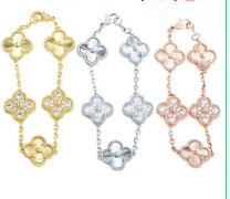 Bracelet Trèfle Brillant – Collection Signature / Gravé