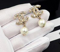 Boucles d'oreilles Perle Blanche – Collection Signature / Gravé